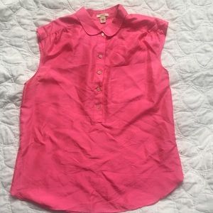 J crew silk sleeveless blouse